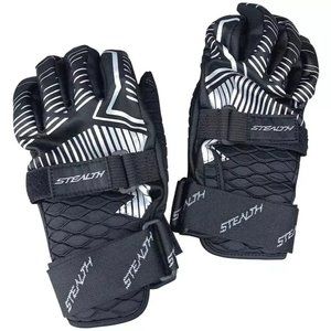 STEALTH Bomber Slalom Waterski Gloves Black & Silver size XXXS XXX-SMALL